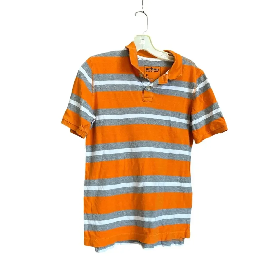 Urban Pipeline Boys orange and yellow striped shirt XL